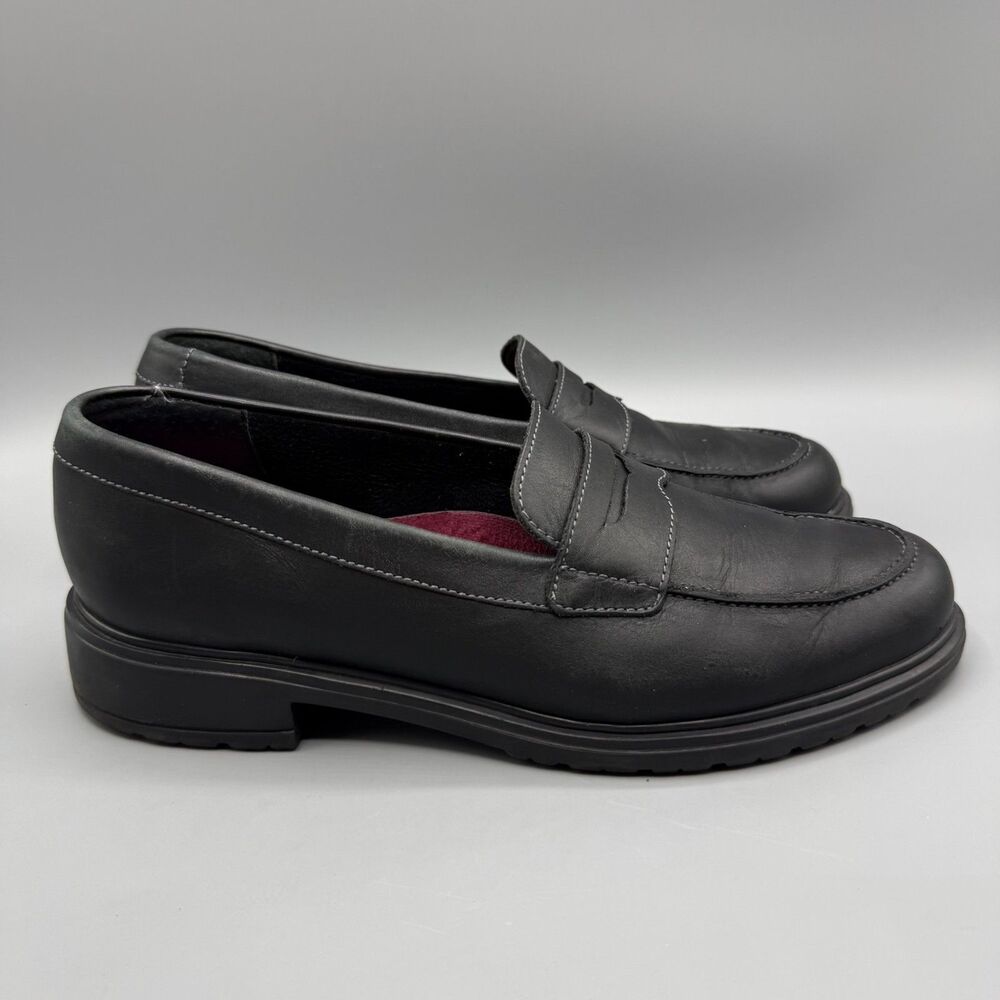 Munro Penny Loafers Women's Black Leather Shoes Size 9.5 M